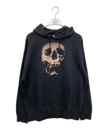 X-GIRL×Hysteric Glamour（エックスガール×ヒステリックグラマー）の古着「SCULL AND BERRY HOODIE プルオーバーパーカー」｜ブラック