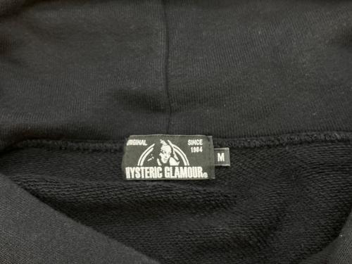 Hysteric Glamour（ヒステリックグラマー）Hysteric Glamour (ヒステリックグラマー) GUITAR GIRL プルオーバーパーカー ブラック サイズ:SIZE Mの古着・服飾アイテム