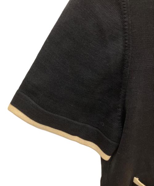 CHANEL（シャネル）CHANEL (シャネル) ポロシャツ ブラック×ベージュ サイズ:38の古着・服飾アイテム