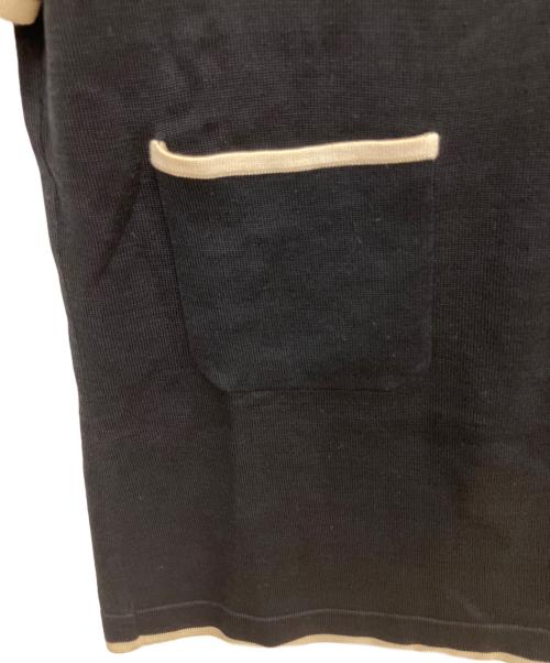 CHANEL（シャネル）CHANEL (シャネル) ポロシャツ ブラック×ベージュ サイズ:38の古着・服飾アイテム