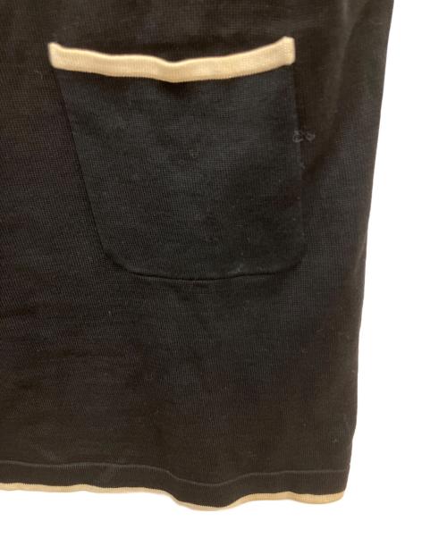 CHANEL（シャネル）CHANEL (シャネル) ポロシャツ ブラック×ベージュ サイズ:38の古着・服飾アイテム