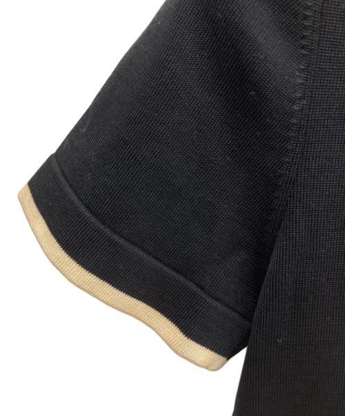 CHANEL（シャネル）CHANEL (シャネル) ポロシャツ ブラック×ベージュ サイズ:38の古着・服飾アイテム