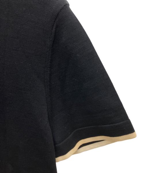 CHANEL（シャネル）CHANEL (シャネル) ポロシャツ ブラック×ベージュ サイズ:38の古着・服飾アイテム