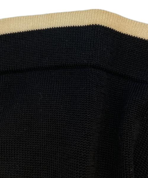 CHANEL（シャネル）CHANEL (シャネル) ポロシャツ ブラック×ベージュ サイズ:38の古着・服飾アイテム