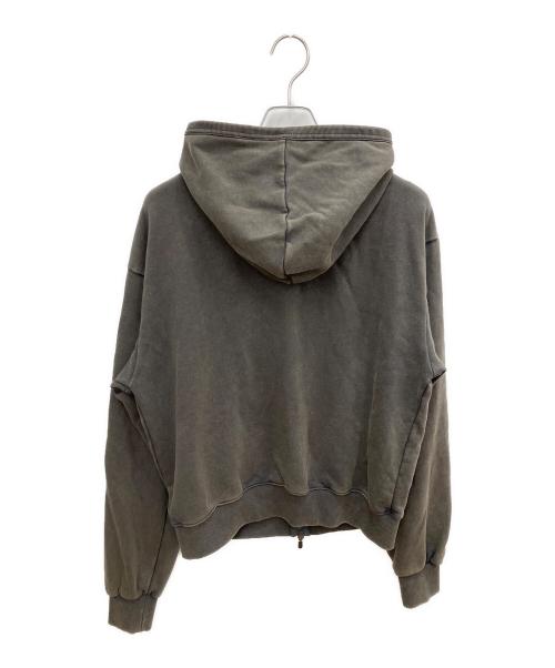 HIROKI TSUZUKI（ヒロキツズキ）HIROKI TSUZUKI (ヒロキツズキ) ボタン装飾　ジップパーカー グレー サイズ:SIZE Fの古着・服飾アイテム