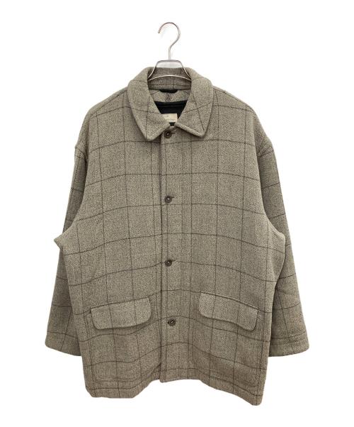 ERMENEGILDO ZEGNA（エルメネジルド・ゼニア）Ermenegildo Zegna (エルメネジルド・ゼニア) ウールステンカラーコート ベージュ サイズ:SIZE 48の古着・服飾アイテム