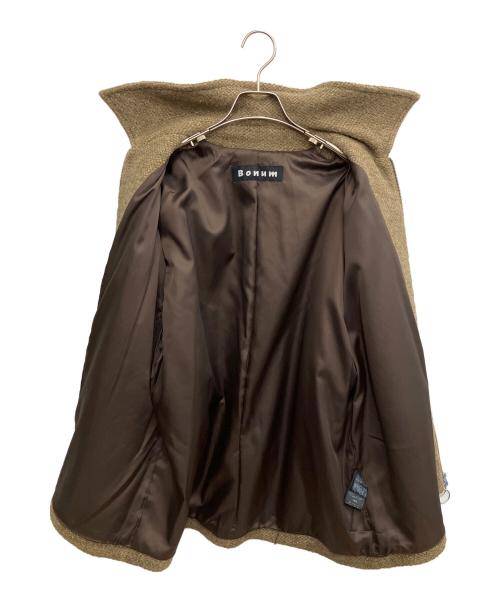 BONUM（ボナム）Bonum (ボナム) TWEED ZIP コート ライトブラウン サイズ:不明の古着・服飾アイテム