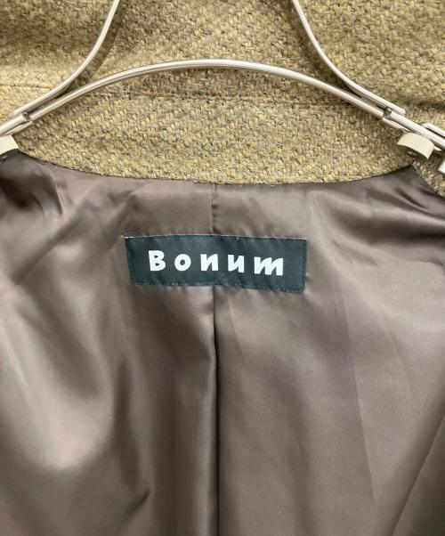 BONUM（ボナム）Bonum (ボナム) TWEED ZIP コート ライトブラウン サイズ:不明の古着・服飾アイテム