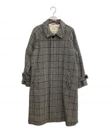 Harris Tweed×BEAMS BOY（ハリスツイード×ビームスボーイ）の古着「ロングコート」｜ベージュ×ブラック