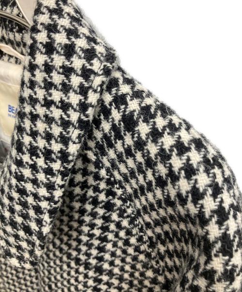 Harris Tweed（ハリスツイード）Harris Tweed (ハリスツイード) BEAMS BOY (ビームスボーイ) ロングコート ベージュ×ブラック サイズ:不明の古着・服飾アイテム