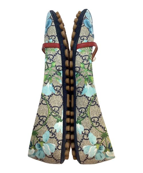 GUCCI（グッチ）GUCCI (グッチ) GGブルームス スプリーム フラットパンプス ブルー サイズ:SIZE 23.5cmの古着・服飾アイテム