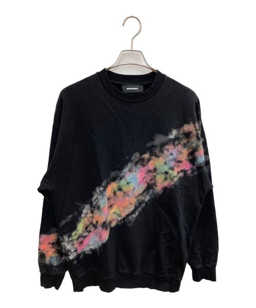 DIESEL（ディーゼル）DIESEL (ディーゼル) マルチカラースウェット ブラック サイズ:SIZE XS・170/88Aの古着・服飾アイテム