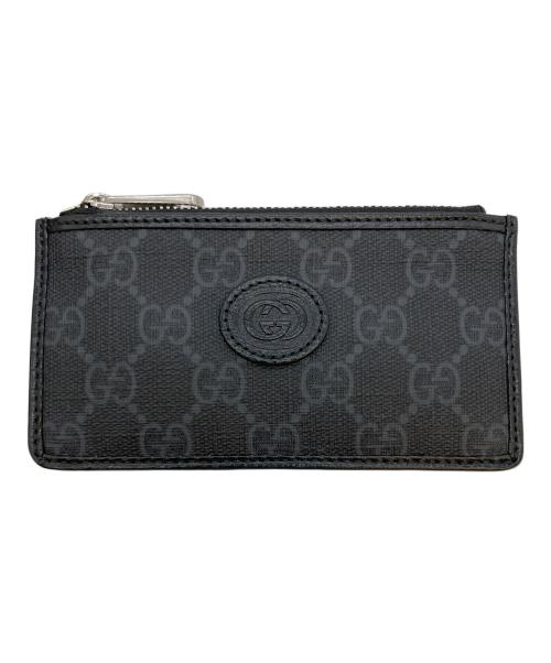 GUCCI（グッチ）GUCCI (グッチ) インターロッキングGカードケース ブラックの古着・服飾アイテム