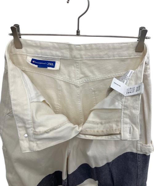 Champion（チャンピオン）Champion (チャンピオン) ZARA (ザラ) ペインターパンツ アイボリー サイズ:EUR 36の古着・服飾アイテム