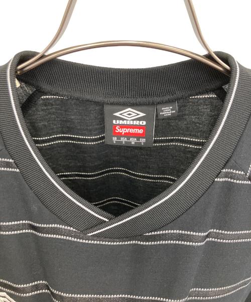 UMBRO（アンブロ）UMBRO (アンブロ) Supreme (シュプリーム) 半袖カットソー ブラック×ホワイト サイズ:SIZE Mの古着・服飾アイテム