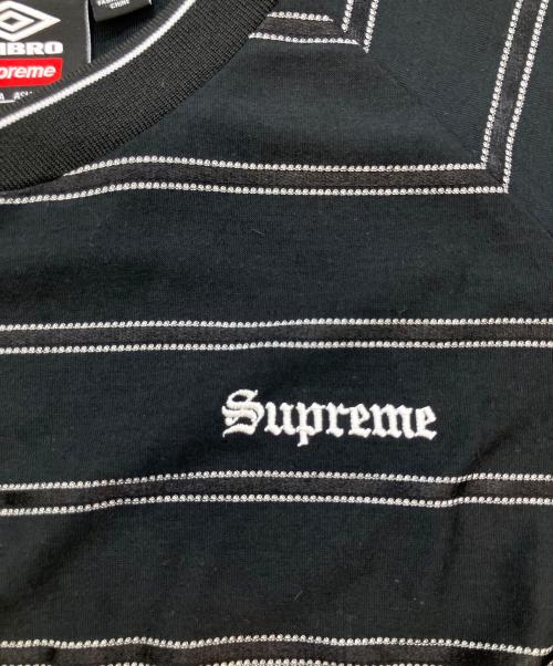 UMBRO（アンブロ）UMBRO (アンブロ) Supreme (シュプリーム) 半袖カットソー ブラック×ホワイト サイズ:SIZE Mの古着・服飾アイテム