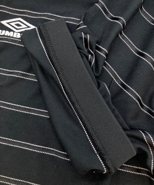 SUPREME（シュプリーム）SUPREME (シュプリーム) UMBRO (アンブロ) Stripe Soccer Jersey ブラック×ホワイト サイズ:SIZE Lの古着・服飾アイテム