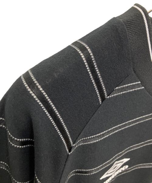 SUPREME（シュプリーム）SUPREME (シュプリーム) UMBRO (アンブロ) Stripe Soccer Jersey ブラック×ホワイト サイズ:SIZE Lの古着・服飾アイテム