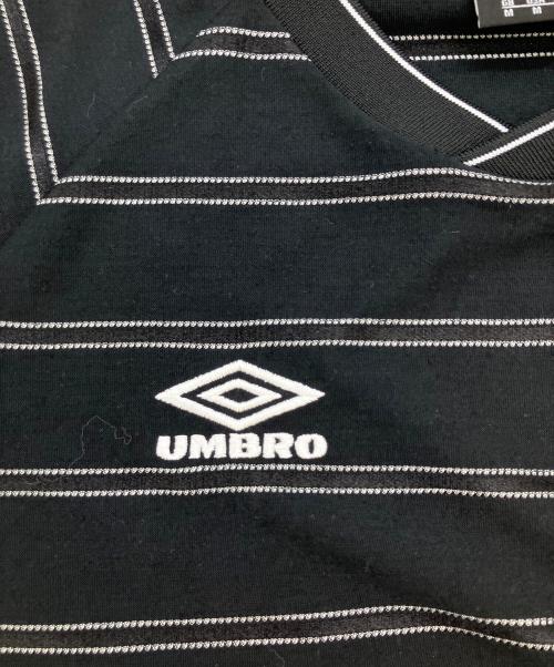 SUPREME（シュプリーム）SUPREME (シュプリーム) UMBRO (アンブロ) Stripe Soccer Jersey ブラック×ホワイト サイズ:SIZE Lの古着・服飾アイテム