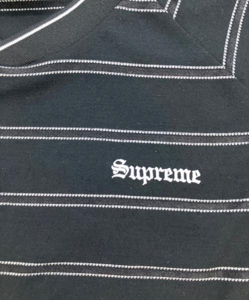 SUPREME（シュプリーム）SUPREME (シュプリーム) UMBRO (アンブロ) Stripe Soccer Jersey ブラック×ホワイト サイズ:SIZE Lの古着・服飾アイテム