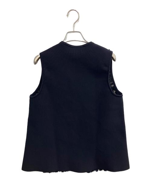 UNITED ARROWS（ユナイテッドアローズ）UNITED ARROWS (ユナイテッドアローズ) フラワー チュール ニットベスト ネイビー サイズ:SIZE Free 未使用品の古着・服飾アイテム