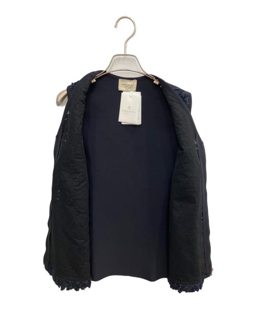 UNITED ARROWS（ユナイテッドアローズ）UNITED ARROWS (ユナイテッドアローズ) フラワー チュール ニットベスト ネイビー サイズ:SIZE Free 未使用品の古着・服飾アイテム
