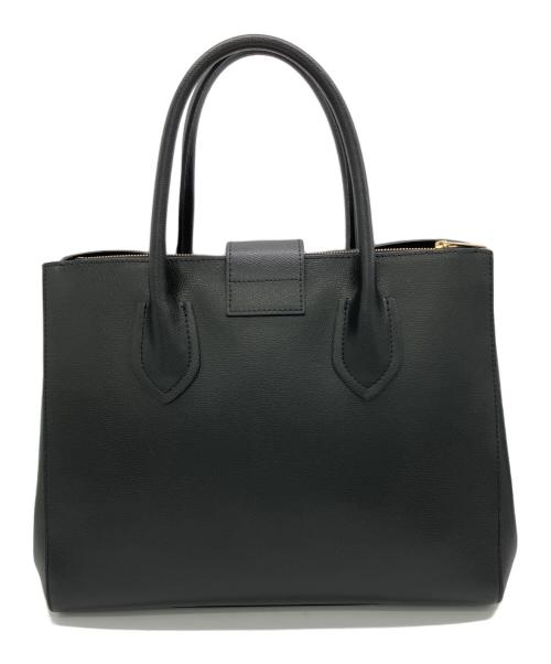 FURLA（フルラ）FURLA (フルラ) 2WAYショルダーバッグ ブラック×ゴールドの古着・服飾アイテム