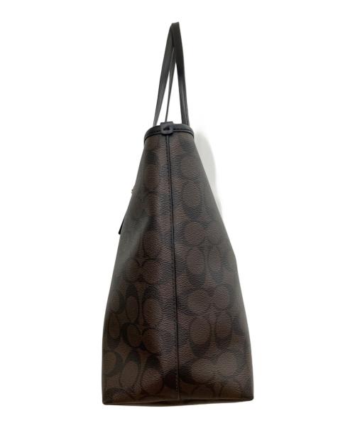 COACH（コーチ）COACH (コーチ) シティジップトップトート ブラウン×ブラックの古着・服飾アイテム