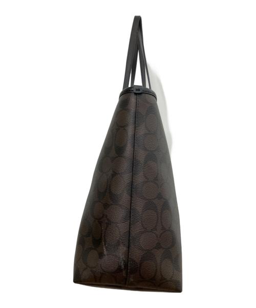 COACH（コーチ）COACH (コーチ) シティジップトップトート ブラウン×ブラックの古着・服飾アイテム