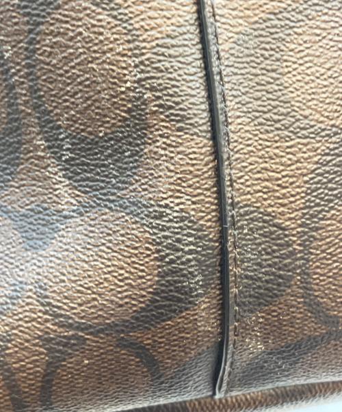 COACH（コーチ）COACH (コーチ) シティジップトップトート ブラウン×ブラックの古着・服飾アイテム