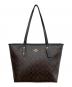 COACH（コーチ）の古着「シティジップトップトート」｜ブラウン×ブラック