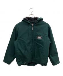 FIRST DOWN（ファーストダウン）の古着「ダックフーディジャケット 中綿ジャケット」｜グリーン