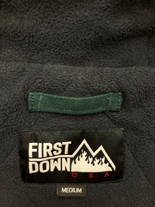 FIRST DOWN（ファーストダウン）FIRST DOWN (ファーストダウン) ダックフーディジャケット 中綿ジャケット グリーン サイズ:SIZE Mの古着・服飾アイテム