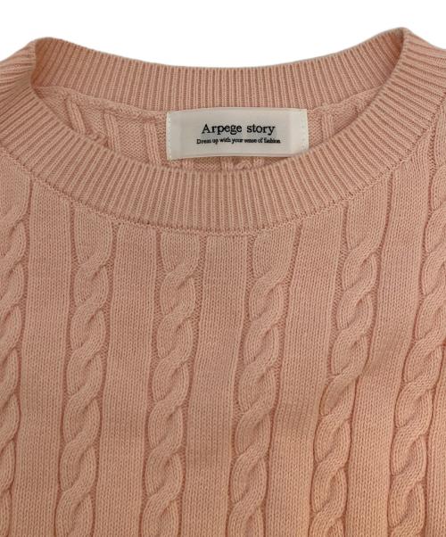 ARPEGE STORY（アルページュストーリー）Arpege story (アルページュストーリー) 薄手ニット ピンク サイズ:SIZE 2の古着・服飾アイテム