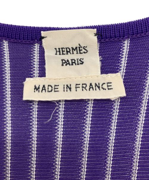 HERMES（エルメス）HERMES (エルメス) ノースリーブカットソー パープル サイズ:SIZE 36の古着・服飾アイテム