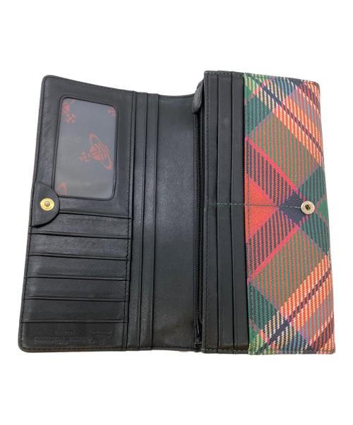 Vivienne Westwood（ヴィヴィアンウエストウッド）Vivienne Westwood (ヴィヴィアンウエストウッド) 長財布 レッド×グリーンの古着・服飾アイテム