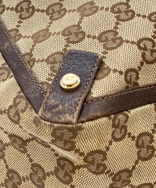 GUCCI（グッチ）GUCCI (グッチ) GG　トートバッグ ベージュ×ブラウンの古着・服飾アイテム