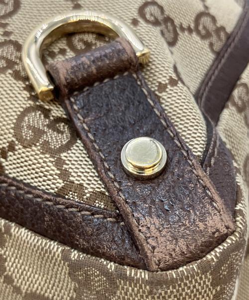 GUCCI（グッチ）GUCCI (グッチ) GG　トートバッグ ベージュ×ブラウンの古着・服飾アイテム