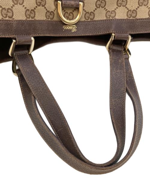 GUCCI（グッチ）GUCCI (グッチ) GG　トートバッグ ベージュ×ブラウンの古着・服飾アイテム