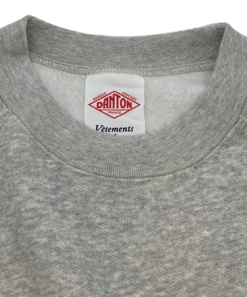 DANTON（ダントン）DANTON (ダントン) UNISEX SWEAT SHIRTS スウェット グレー サイズ:SIZE 38 未使用品の古着・服飾アイテム
