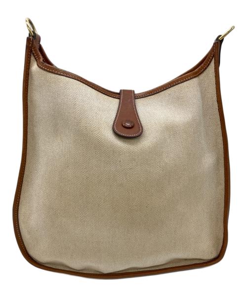 HERMES（エルメス）HERMES (エルメス) エブリン1 トワルアッシュ GM ベージュ×ブラウンの古着・服飾アイテム