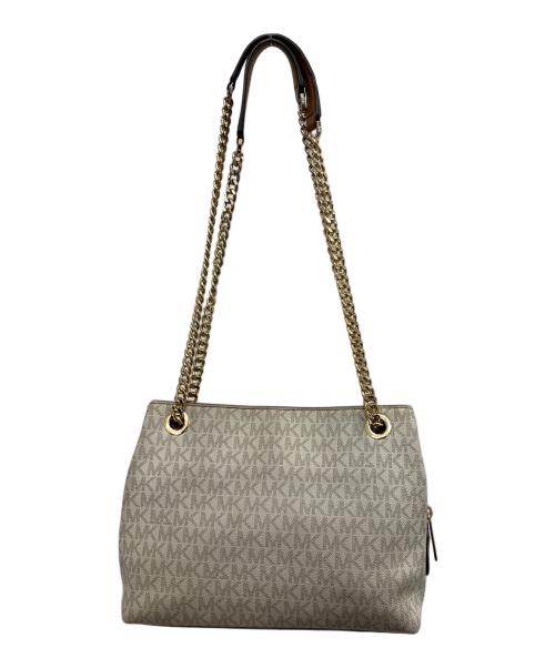 MICHAEL KORS（マイケルコース）MICHAEL KORS (マイケルコース) ジェットセット ミディアム チェーン メッセンジャー/ショルダーバッグ ベージュ×ブラウンの古着・服飾アイテム