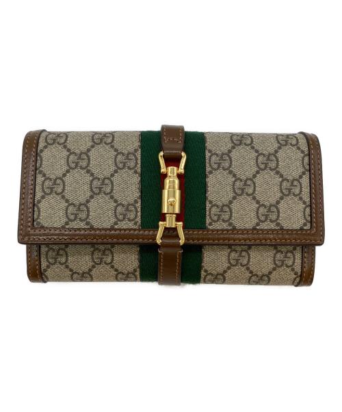 GUCCI（グッチ）GUCCI (グッチ) GG チェーンショルダーウォレットバッグ　二つ折り財布 ブラウンの古着・服飾アイテム