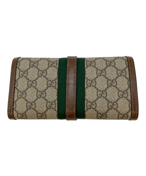 GUCCI（グッチ）GUCCI (グッチ) GG チェーンショルダーウォレットバッグ　二つ折り財布 ブラウンの古着・服飾アイテム