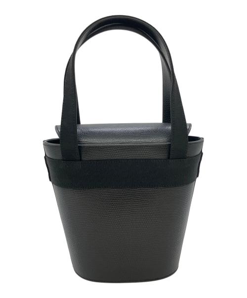 Salvatore Ferragamo（サルヴァトーレ フェラガモ）Salvatore Ferragamo (サルヴァトーレ フェラガモ) ヴァラリボン ハンドバッグ ブラックの古着・服飾アイテム