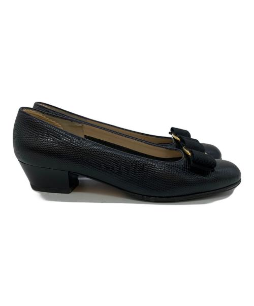 Salvatore Ferragamo（サルヴァトーレ フェラガモ）Salvatore Ferragamo (サルヴァトーレ フェラガモ) パンプス ブラック サイズ:5 1/1Cの古着・服飾アイテム