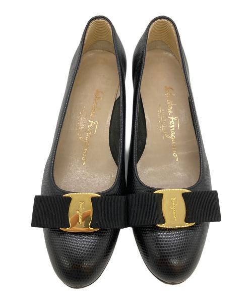 Salvatore Ferragamo（サルヴァトーレ フェラガモ）Salvatore Ferragamo (サルヴァトーレ フェラガモ) パンプス ブラック サイズ:5 1/1Cの古着・服飾アイテム