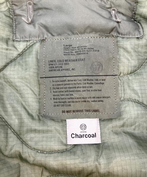 charcoal（チャコール）Charcoal (チャコール) M-65キルティングライナージャケット ミリタリージャケット グリーン サイズ:SIZE Lの古着・服飾アイテム