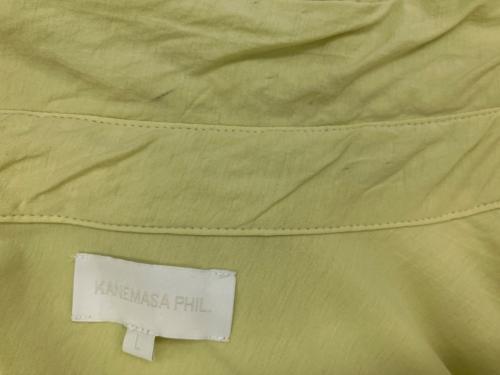 KANEMASA PHIL.（カネマサフィル）KANEMASA PHIL. (カネマサフィル) 46G Artisan Shirt 長袖シャツ イエロー サイズ:SIZE Lの古着・服飾アイテム