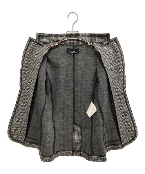 tricot COMME des GARCONS（トリココムデギャルソン）tricot COMME des GARCONS (トリココムデギャルソン) テーラードジャケット ブラック×ホワイト サイズ:SIZE Sの古着・服飾アイテム